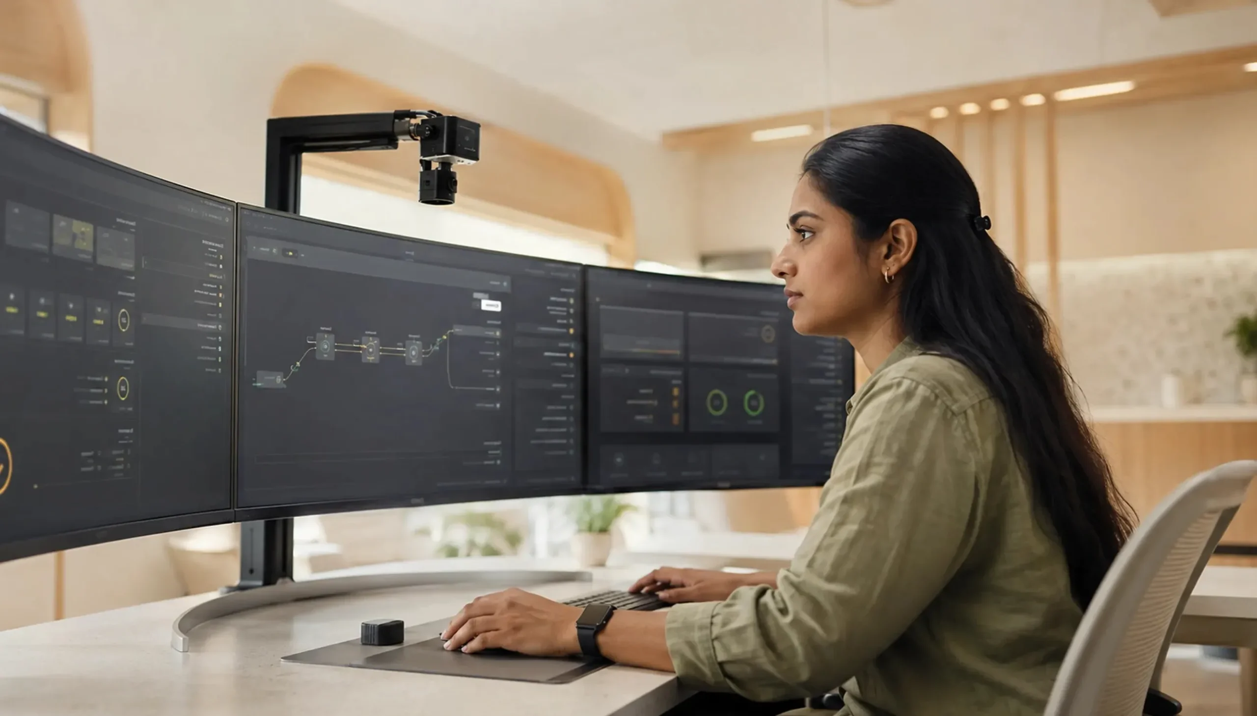 Analyst reviewing shopper data
